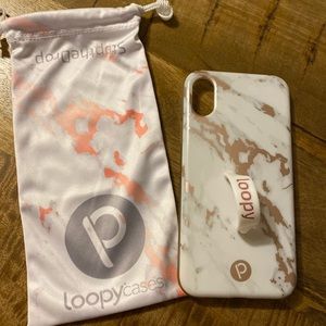 Loopy Rose Gold Marble iPhone X/xs Phone case